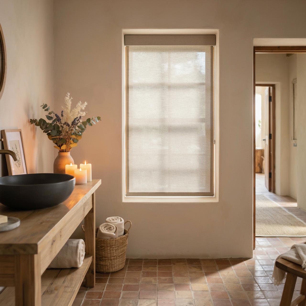 Rustic boho bathroom
