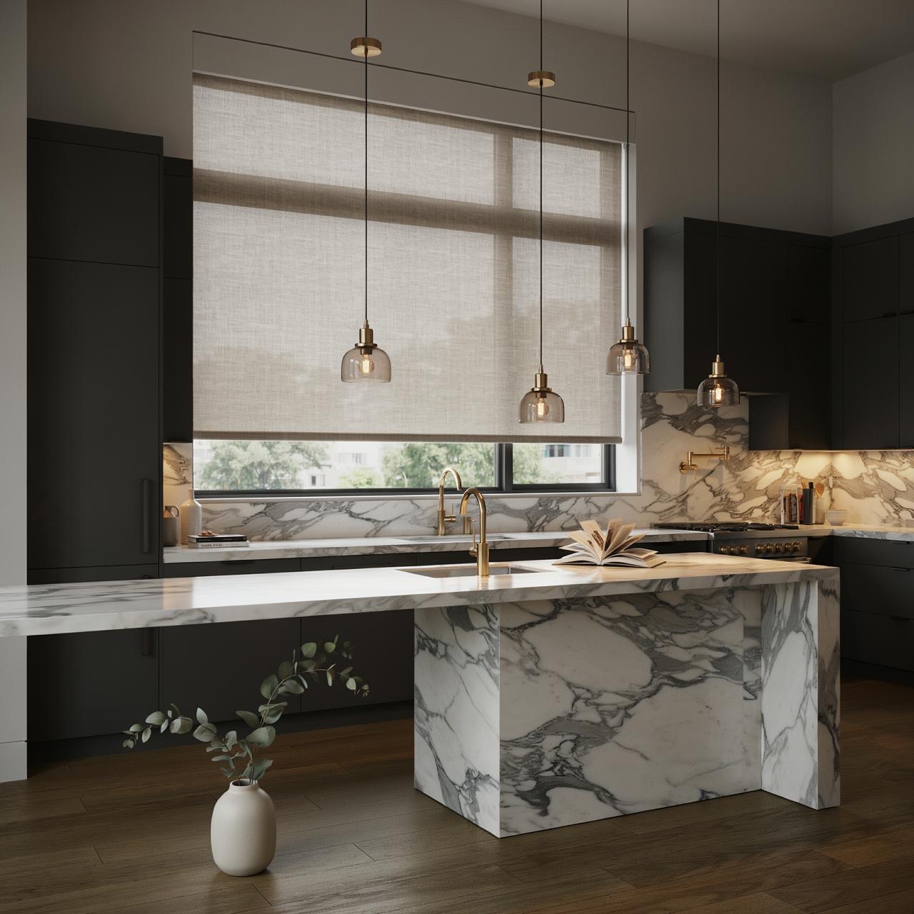 Dark luxury kitchen