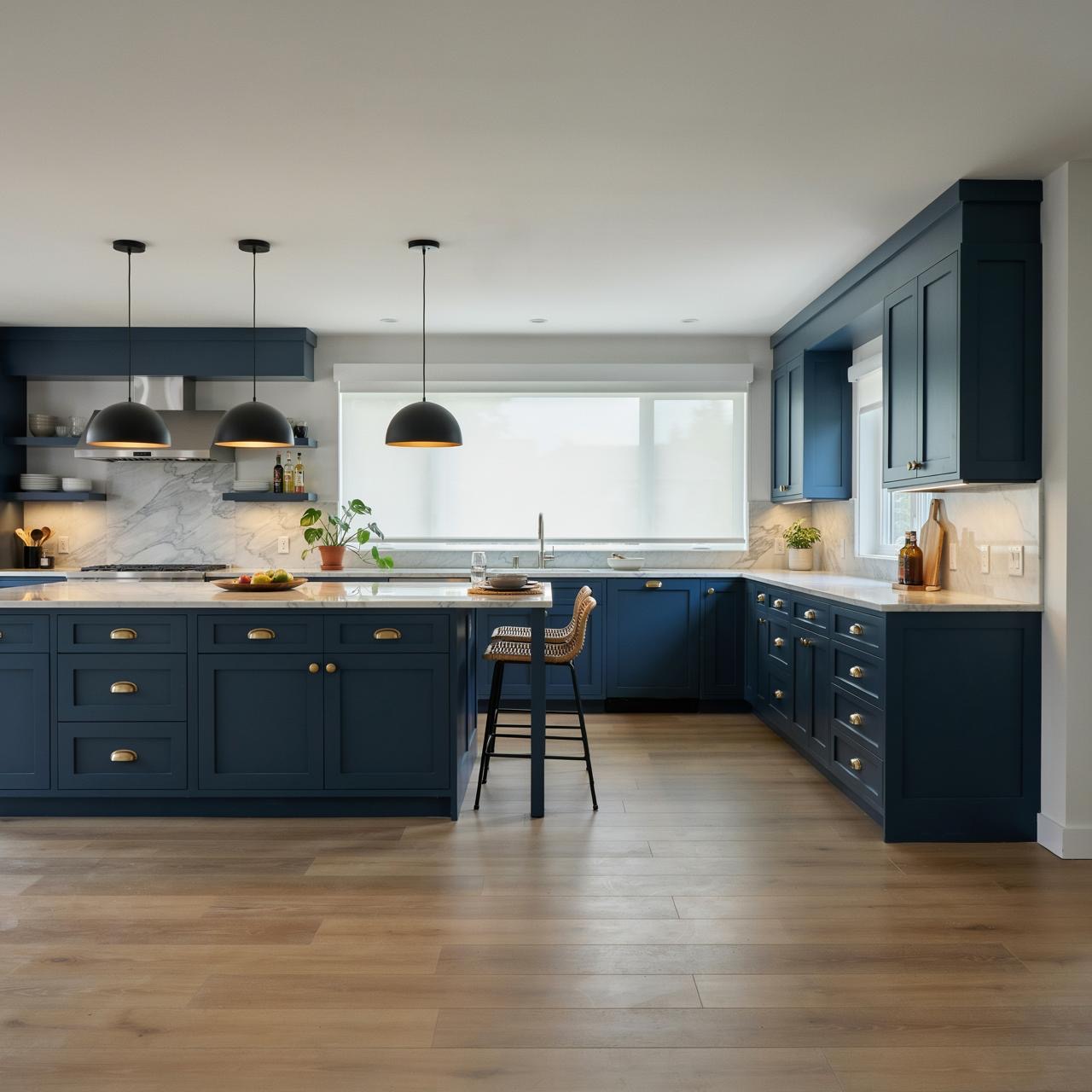 Navy kitchen